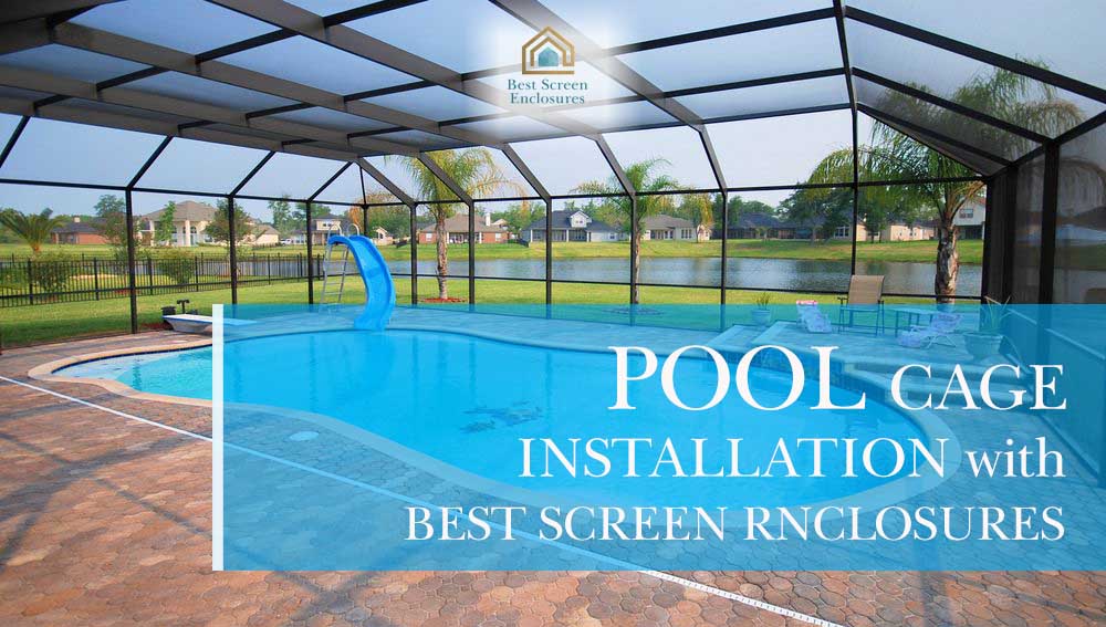 Pool cage installation Weston